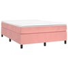 vidaXL Boxspringbettgestell Rosa 140x190 cm Samt