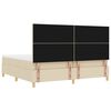 vidaXL Boxspringbett mit Matratze Creme 200 x 200 cm Stoff