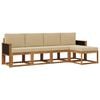 vidaXL Outdoor-Sofagarnitur 5 pcs Natur und Beige Polyester
