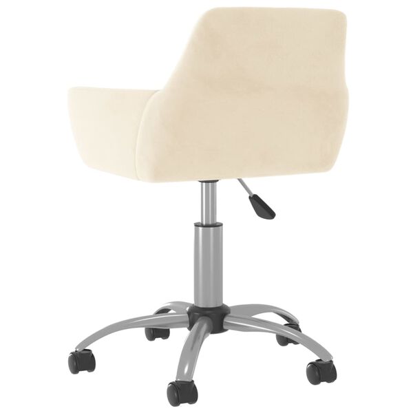 vidaXL Esszimmerstuhl Drehbar Creme Samt