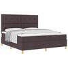 vidaXL Boxspringbett mit Matratze Dunkelbraun 180 x 200 cm Stoff