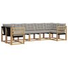 vidaXL Outdoor-Sofagarnitur mit Kissen 7 pcs Wei&szlig; und Hellgrau