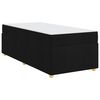 vidaXL Bettrahmen mit Matratze Schwarz 100 x 200 cm Stoff