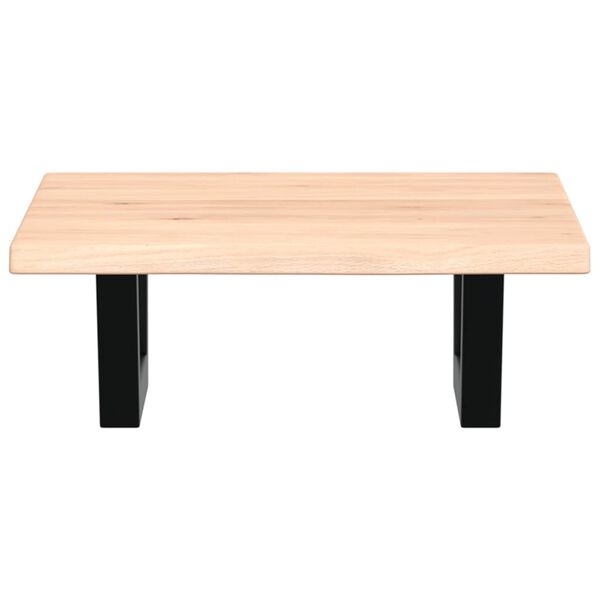 vidaXL Waschtischplatte mit Halterung Stahl und Massivholz Eiche