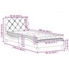 vidaXL Bett mit Matratze Dunkelbraun 80x200 cm Stoff