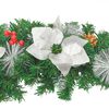 vidaXL Weihnachts-Türbogen mit LED-Lichtern Grün 90 cm PVC
