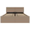 vidaXL Stauraumbett mit LED Cappuccino-Braun Kunstleder 120&times;200cm