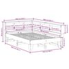 vidaXL Massivholzbett mit Regal ohne Matratze Wei&szlig; 120x190 cm Kiefer