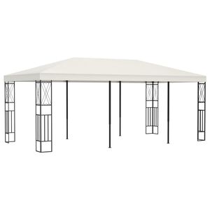 vidaXL Pavillon 3&times;6 m Creme Stoff