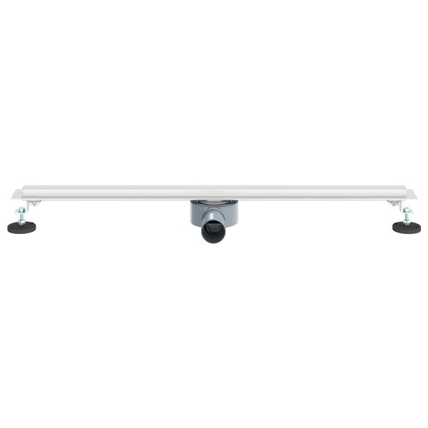 vidaXL 360&deg; Duschablauf mit slim Modell Silber 80 cm Edelstahl 304