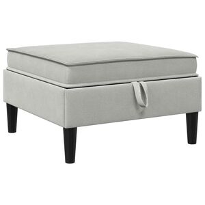 vidaXL Sofa-Hocker mit Stauraum Hellgrau Samt