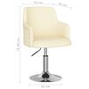 vidaXL Barhocker Creme Stoff
