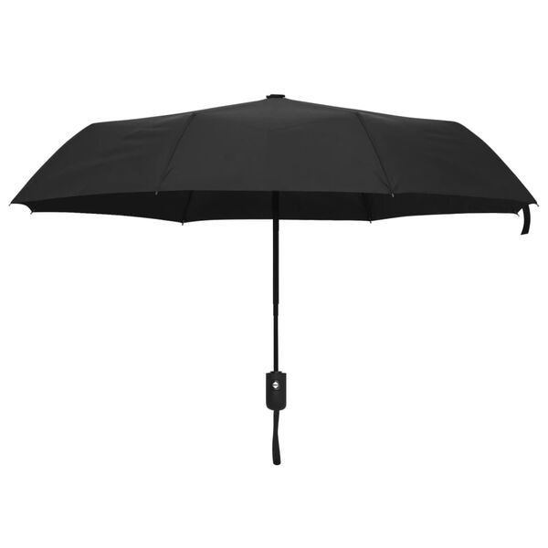 vidaXL Faltbarer Regenschirm Automatisch Schwarz 95 cm