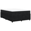 vidaXL Boxspringbett mit Matratze Schwarz 160x200 cm Samt