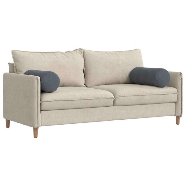 vidaXL Bolsterkissen 2 Stück Dunkelgrau Ø 25 x 70 cm Cordstoff