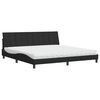 vidaXL Bett mit Matratze "Hanko" Schwarz 200x200 cm Samt