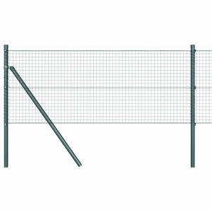 vidaXL Zaunpfosten Gr&uuml;n 10 x 0,6 m (Masche 25 x 25 mm) Stahl und PVC