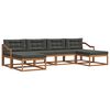 vidaXL Outdoor-Sofagarnitur 6 stk. Natur und Anthrazit