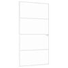 vidaXL Innent&uuml;r Wei&szlig; 102x201,5 cm Hartglas & Aluminium Schlank