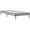 vidaXL Bettgestell Grau Sonoma 90x190 cm Holzwerkstoff und Metall