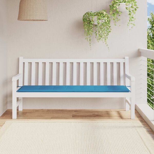 vidaXL Gartenbank-Auflage Blau 180x50x3 cm Oxford-Gewebe