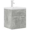 vidaXL Waschbeckenunterschrank mit Einbaubecken Wasserhahn Betongrau