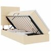 vidaXL Aufbewahrungsbett mit Matratze Creme 90 x 190 cm Polyester