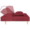 vidaXL Schlafsofa 2-Sitzer mit 2 Kissen Weinrot Stoff