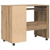 vidaXL Tisch mit Rollen Artisan-Eiche 91 x 50 x 77 cm Holzwerkstoff