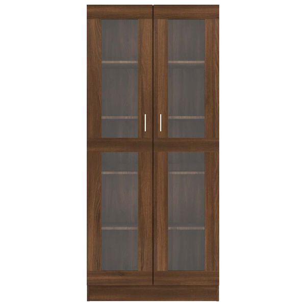 vidaXL Vitrinenschrank Braun Eichen-Optik 82,5x30,5x185 cm