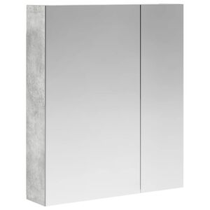 vidaXL Badezimmerspiegelschrank mit Regal Beton Grau 60 x 14,5 x 70 cm