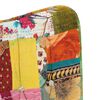 vidaXL Sessel mit Hocker Mehrfarbig Patchwork Canvas