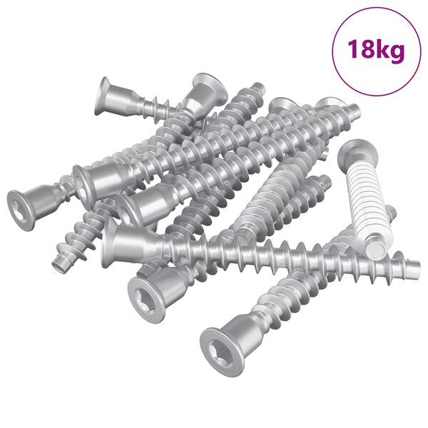 vidaXL Confirmat-Schrauben 2100 pcs Silber Metall
