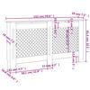 vidaXL Heizkörperabdeckung Weiß 152x19x81,5 cm MDF