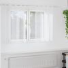 vidaXL Voile-Vorhang mit Vorh&auml;ngen 2 pcs Wei&szlig; 140 x 140 cm Polyester