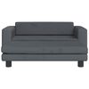 vidaXL Kindersofa mit Hocker Dunkelgrau 100x50x30 cm Samt