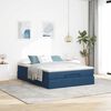 vidaXL Ottoman-Bett mit Matratze Blau 140x200 cm Stoff
