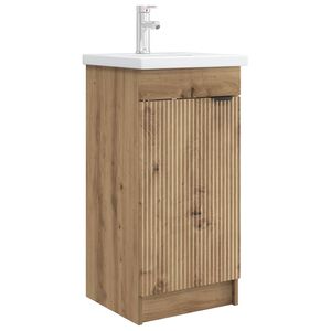 vidaXL Badezimmerschrank mit Waschbecken Artisan-Eiche