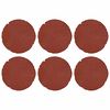 vidaXL Trittsteine 6 stk. Rot &Oslash; 45 x 1,8 cm Gummi