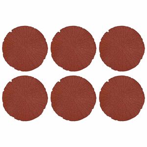 vidaXL Trittsteine 6 stk. Rot &Oslash; 45 x 1,8 cm Gummi