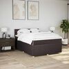 vidaXL Boxspringbett mit Matratze Dunkelbraun 140x190 cm Stoff