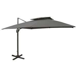 vidaXL Ampelschirm mit L&uuml;ftung 300x300 cm Anthrazit