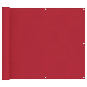 vidaXL Balkonsichtschutz Rot 100 x 800 cm Oxford-Stoff