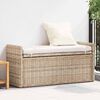 vidaXL Sitzbank mit Stauraum mit Kissen Natur 110 x 40 x 50 cm Rattan