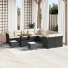 vidaXL Gartensofa-set 13 pcs Schwarz Poly-Rattan