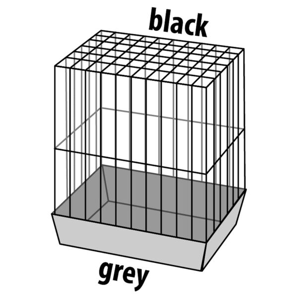 FLAMINGO Wellensittichk&auml;fig Marja 54x34x75 cm Schwarz