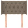 vidaXL Kopfteil mit Ohren Taupe 83x16x78/88 cm Stoff