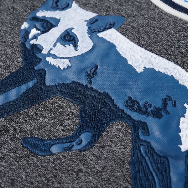 Kinder-Sweatshirt Marineblau Melange 128