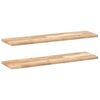 vidaXL Schweberegale 2 Stk. 80x20x2 cm Massivholz Akazie Unbehandelt
