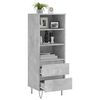 vidaXL Highboard Betongrau 40x36x110 cm Holzwerkstoff